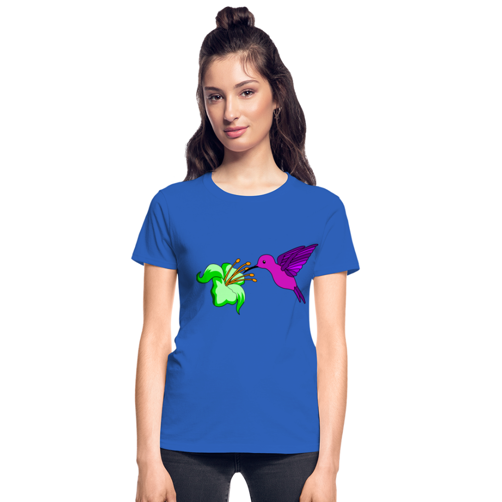 Bird & Flower Ultra Cotton Ladies T-Shirt - royal blue
