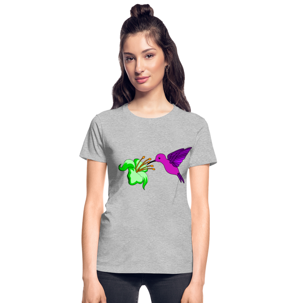 Bird & Flower Ultra Cotton Ladies T-Shirt - heather gray