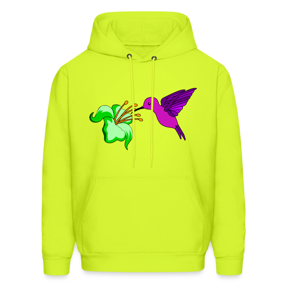 Hummingbird Men's Hoodie - safety green