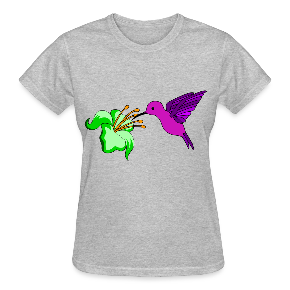 Hummingbird Ladies T-Shirt - heather gray