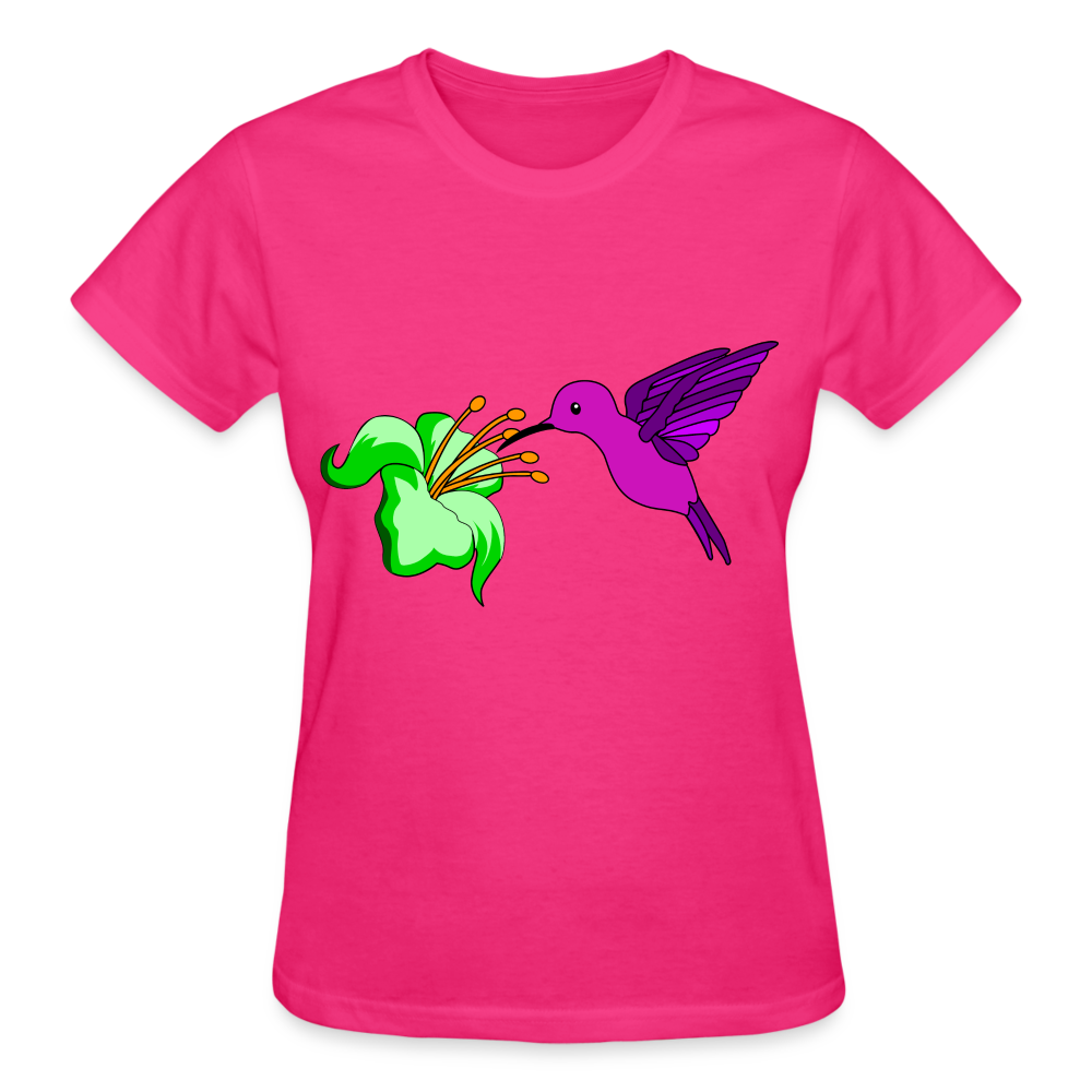Hummingbird Ladies T-Shirt - fuchsia