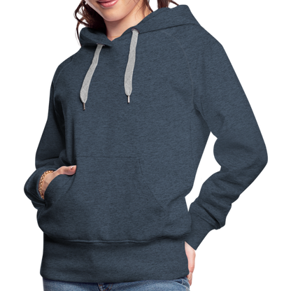 Women’s Customizable Premium Hoodie - heather denim