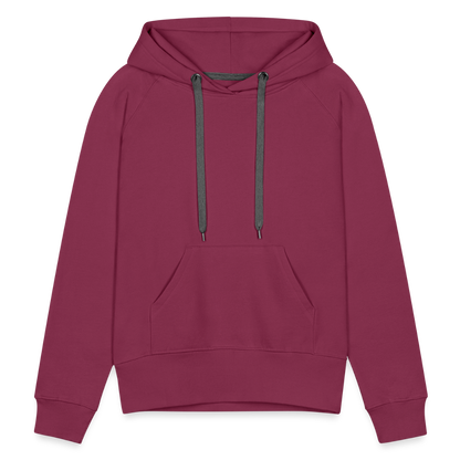 Women’s Customizable Premium Hoodie - burgundy