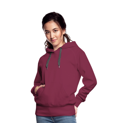 Women’s Customizable Premium Hoodie - burgundy