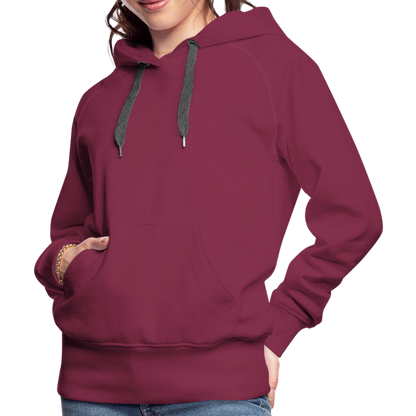 Women’s Customizable Premium Hoodie - burgundy