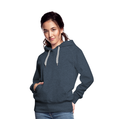 Women’s Customizable Premium Hoodie - heather denim