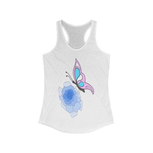 Blue Flowers Women's Ideal Racerback Tank