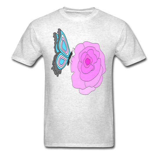 Pink Flower Unisex Classic T-Shirt - light heather gray