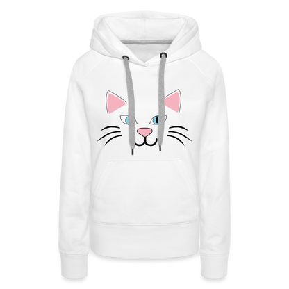 Catface Women’s Premium Hoodie - white