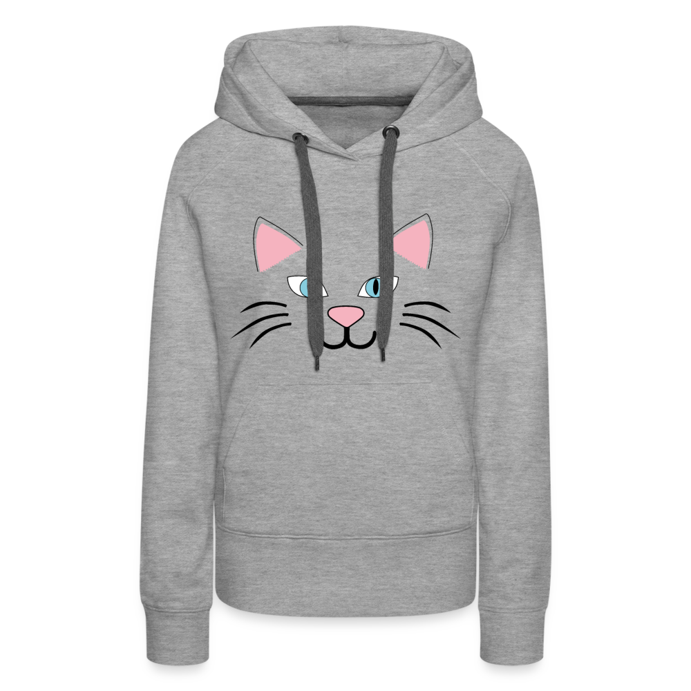 Catface Women’s Premium Hoodie - heather grey