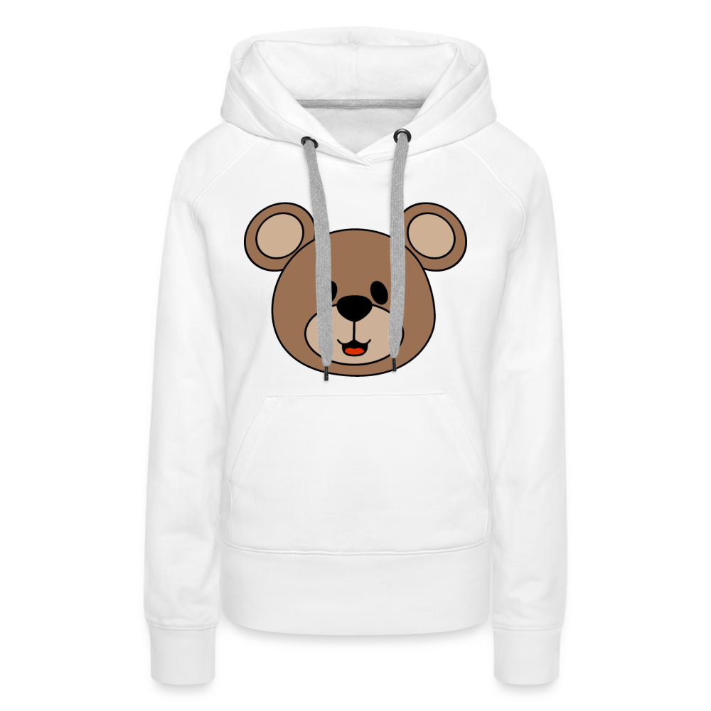 Bear Women’s Premium Hoodie - white