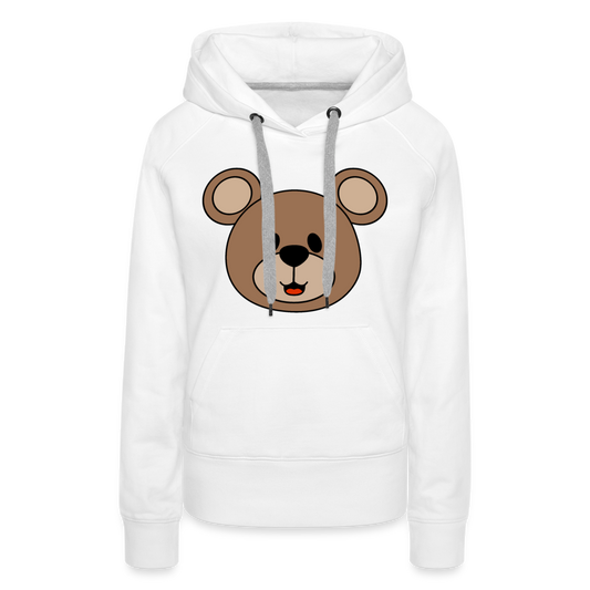 Bear Women’s Premium Hoodie - white