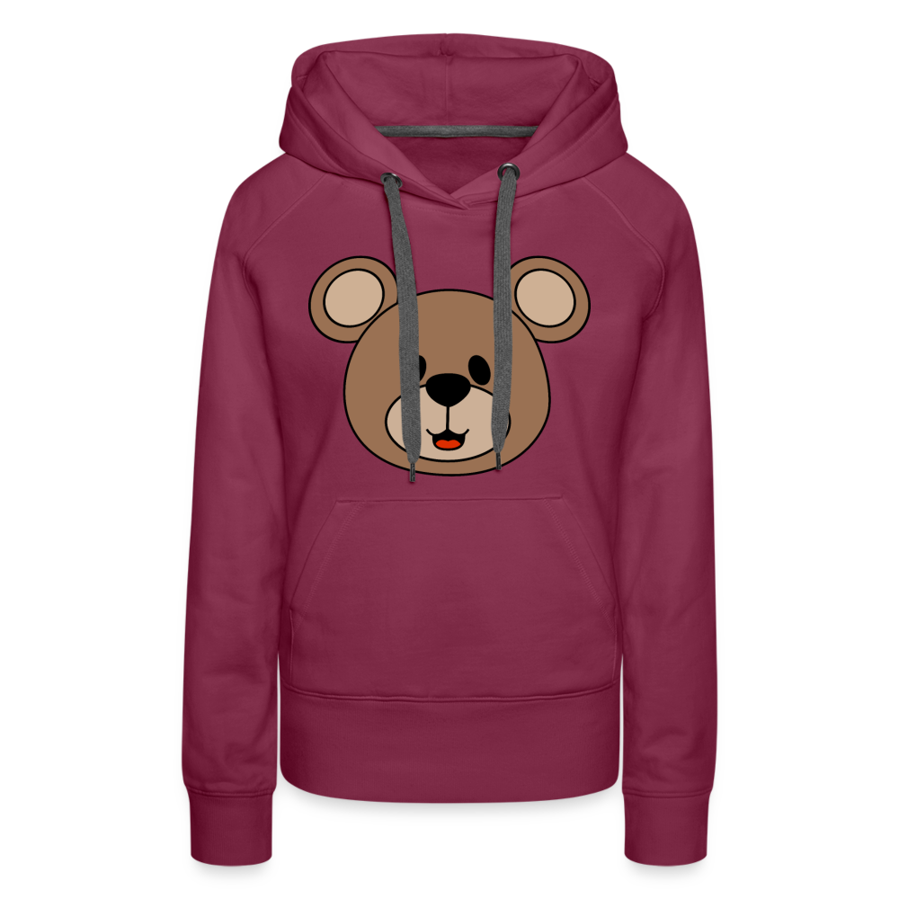 Bear Women’s Premium Hoodie - burgundy