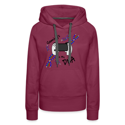 Gaming DNA Women’s Premium Hoodie - burgundy