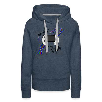 Gaming DNA Women’s Premium Hoodie - heather denim