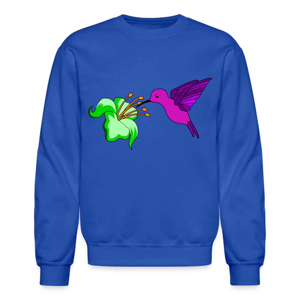 Humming Bird Crewneck Sweatshirt - royal blue