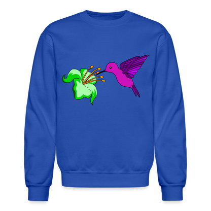 Humming Bird Crewneck Sweatshirt - royal blue