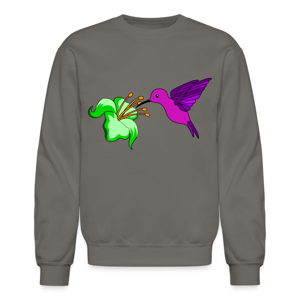 Humming Bird Crewneck Sweatshirt - asphalt gray