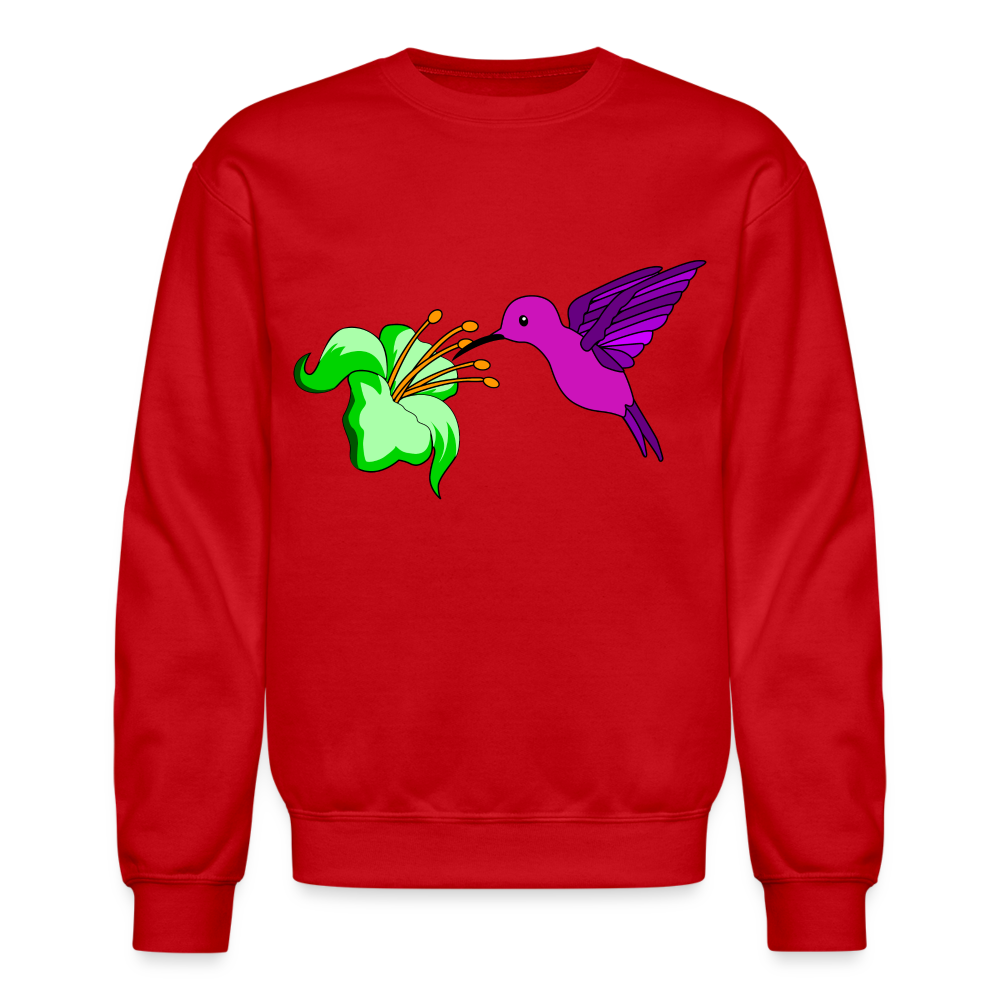 Humming Bird Crewneck Sweatshirt - red