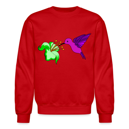 Humming Bird Crewneck Sweatshirt - red