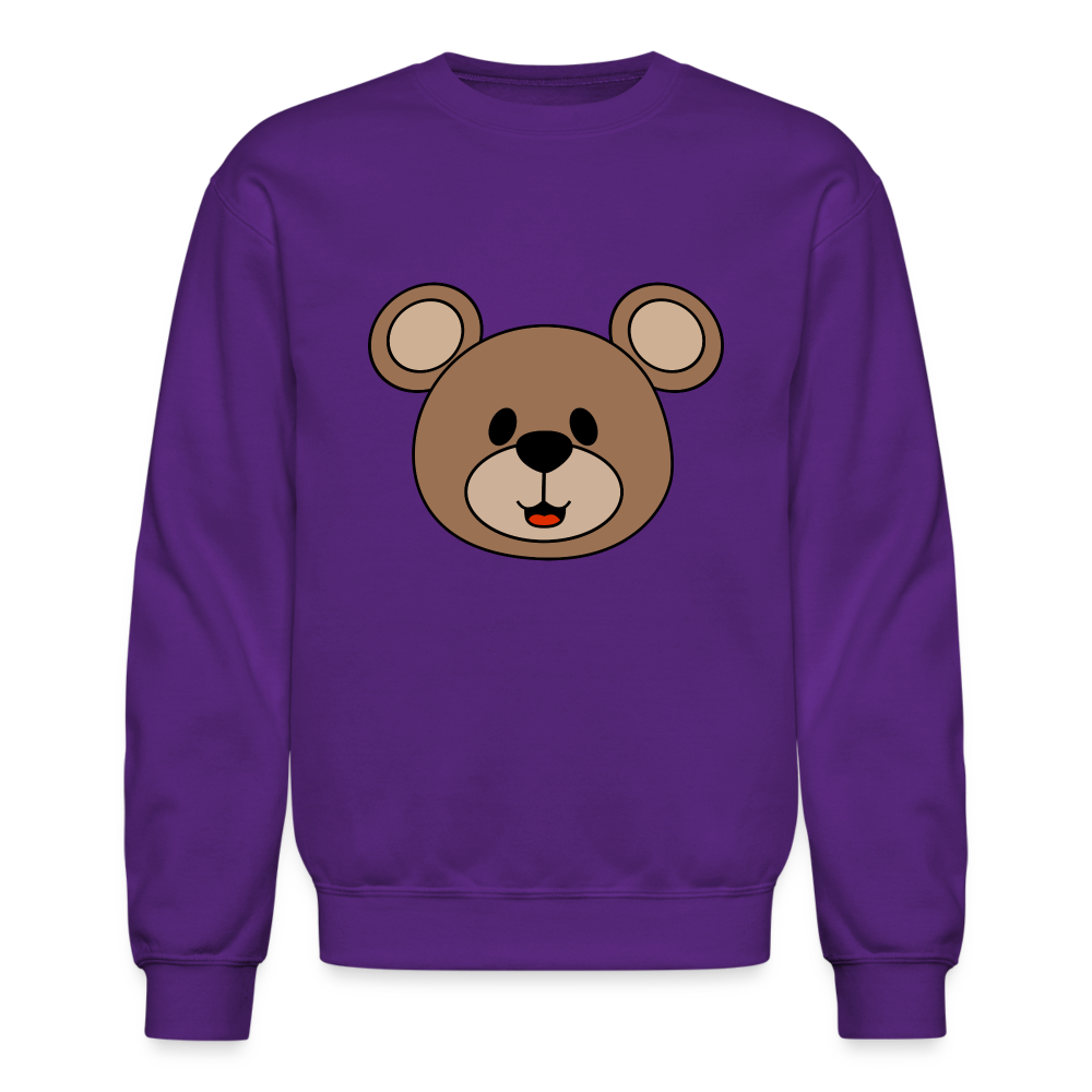 Bear Crewneck Sweatshirt - purple