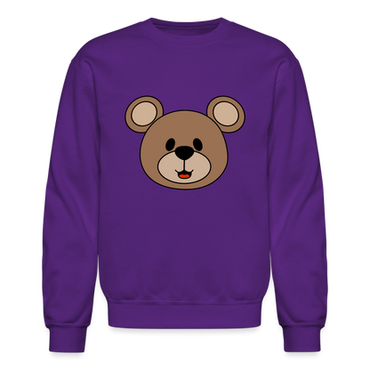 Bear Crewneck Sweatshirt - purple