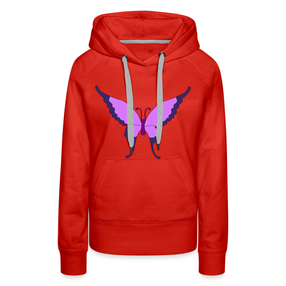 Purple Butterfly Women’s Hoodie - red