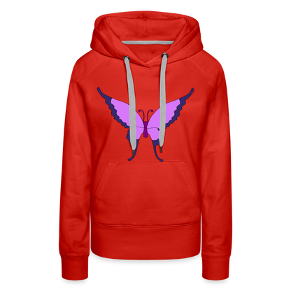 Purple Butterfly Women’s Hoodie - red