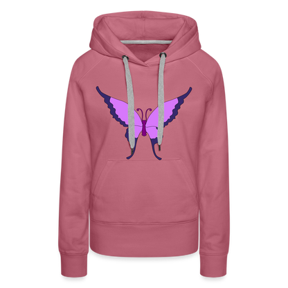 Purple Butterfly Women’s Hoodie - mauve