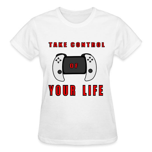 Take Control Ladies Tee - white