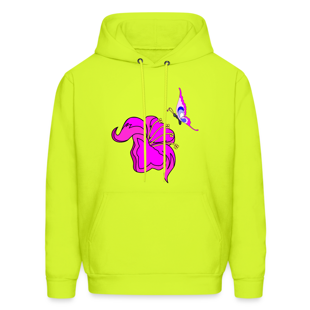Butterfly Men's Hoodie - safety green
