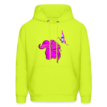 Butterfly Men's Hoodie - safety green