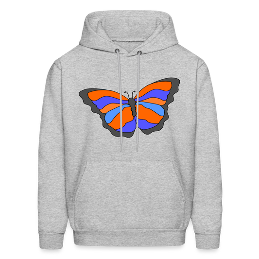 Butterfly Men's Hoodie - heather gray