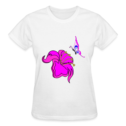 Butterfly Ladies T-Shirt - white