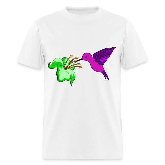 Bird & Flower Unisex Classic T-Shirt - white