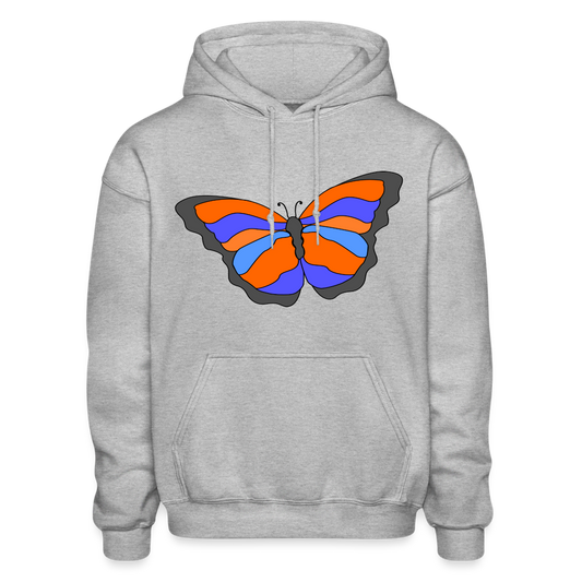 Butterfly 2 Adult Hoodie - heather gray